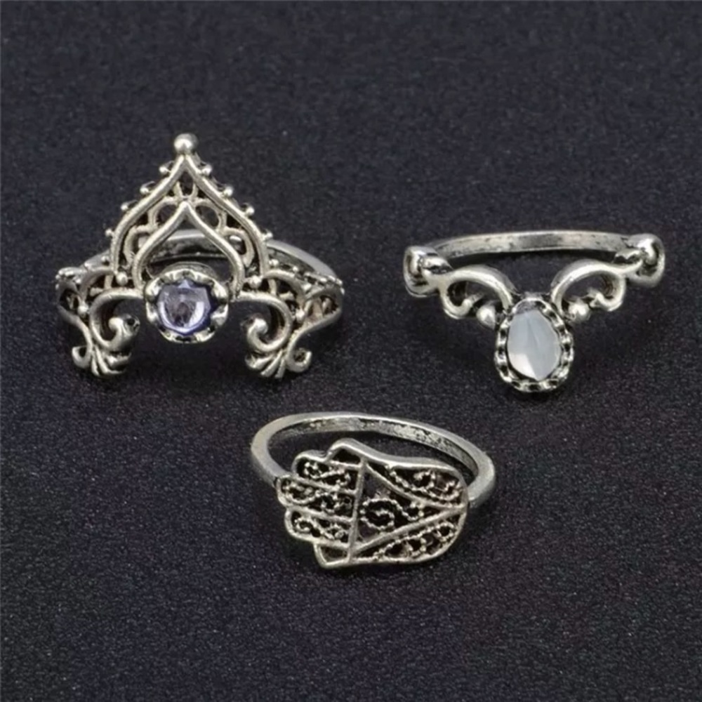 10pc Arrow Moon Midi Ring - Picture 2 of 3